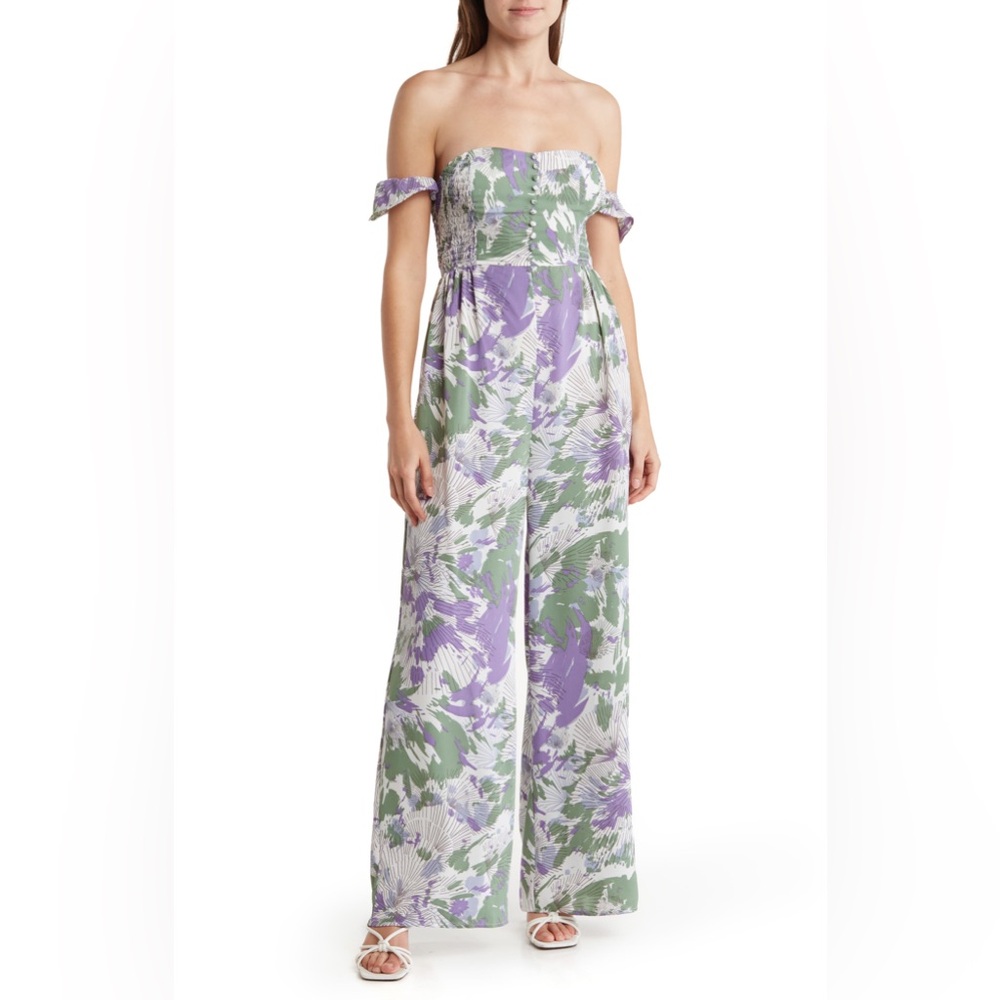 Lush Off the Shoulder Flutter Sleeve
Jumpsuit